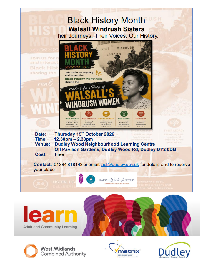 Black History Month Event - Walsall Windrush Sisters